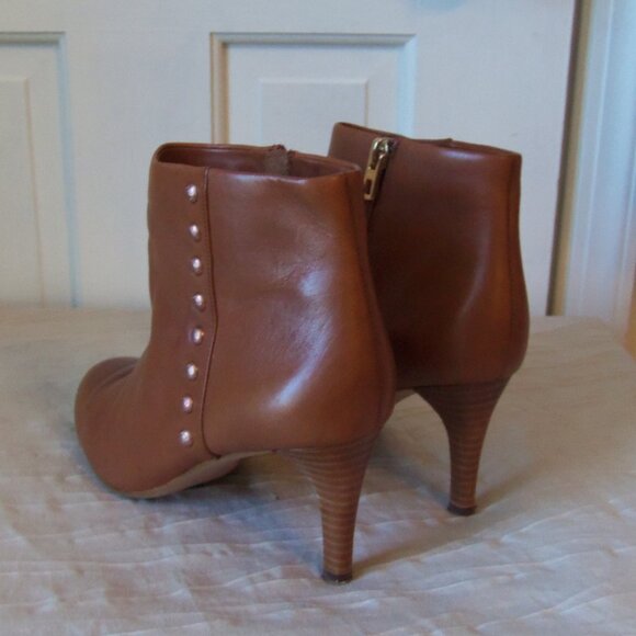 Coach Hickory Calf Leather Studded Ankle Booties Brown sz 6.5 - Picture 6 of 14